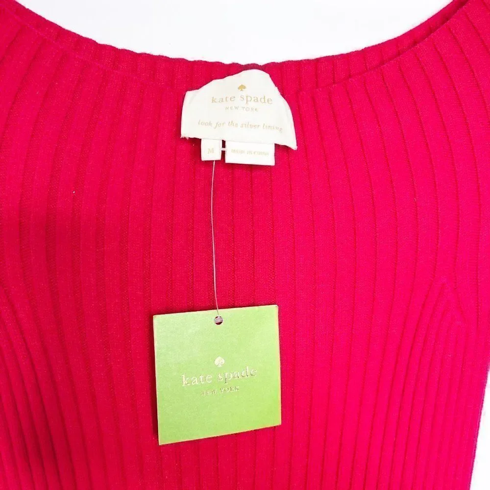 KATE SPADE Red Off The Shoulder Sweater Dress